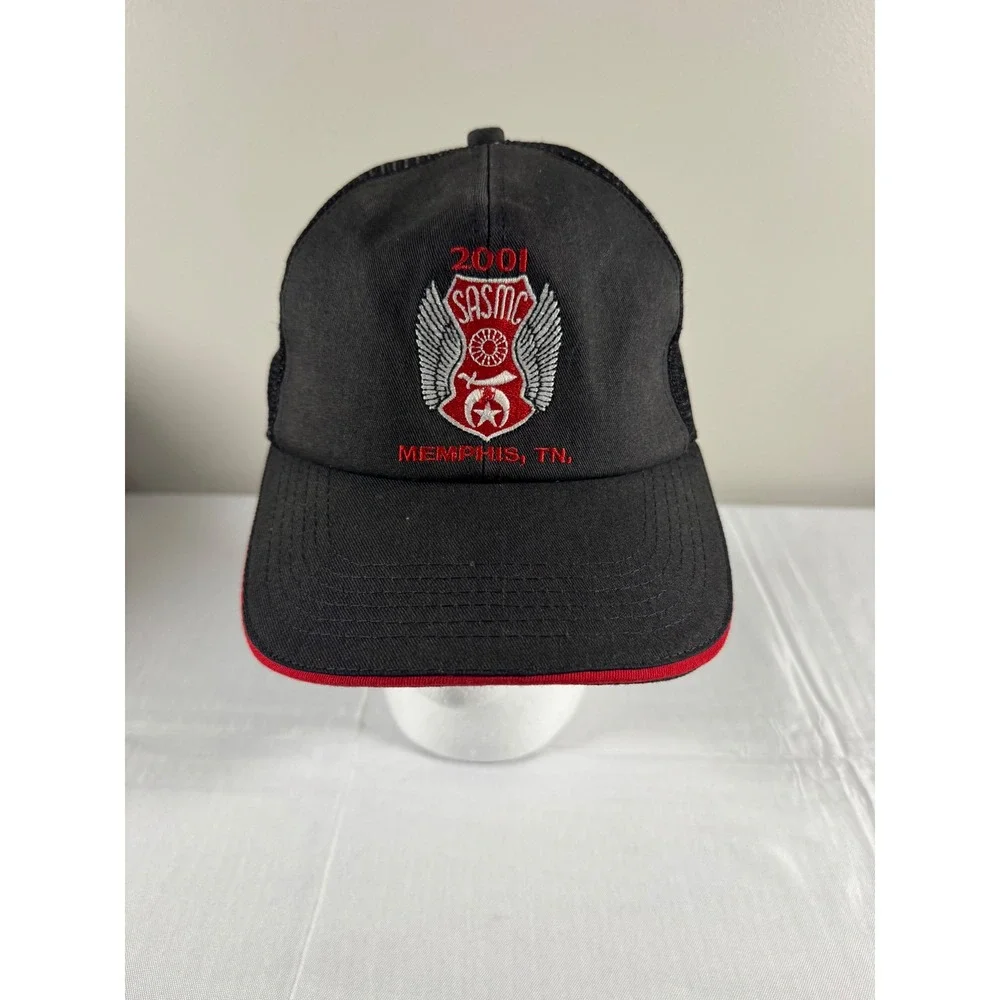 Vintage 2001 SASMC Shriners Motor Clubs Trucker Hat Memphis TN Snapback
